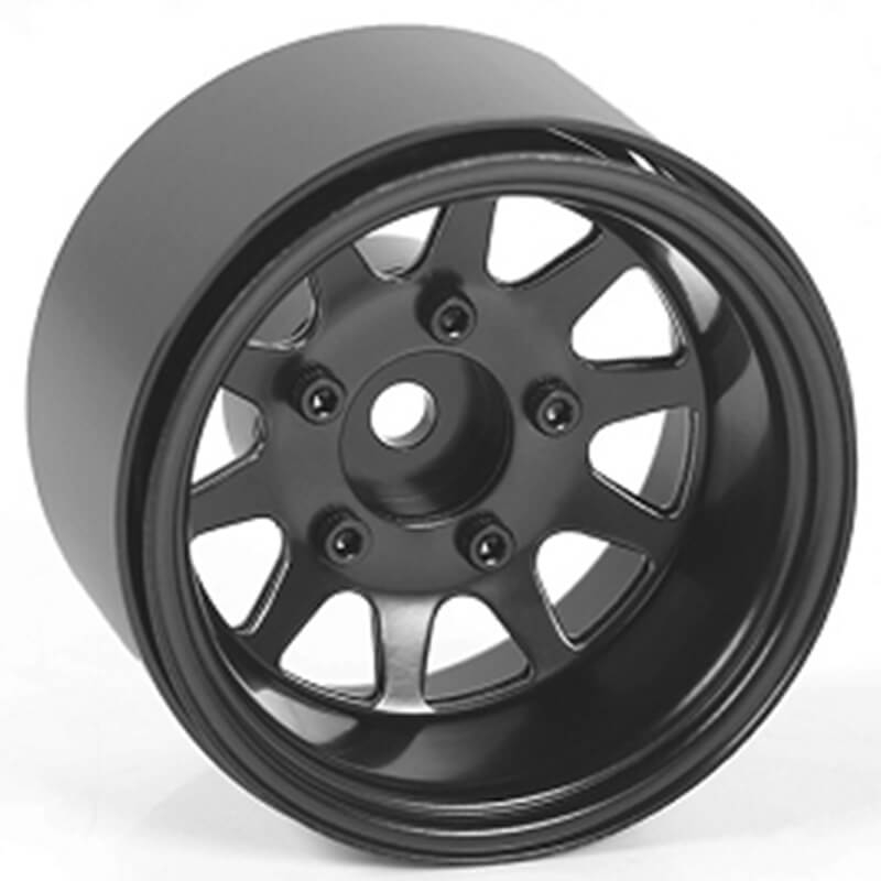 RC4WD Deep Dish Wagon 1.55&quot; St Amped Steel Beadlock Wheels (Black) (Z-W0281)