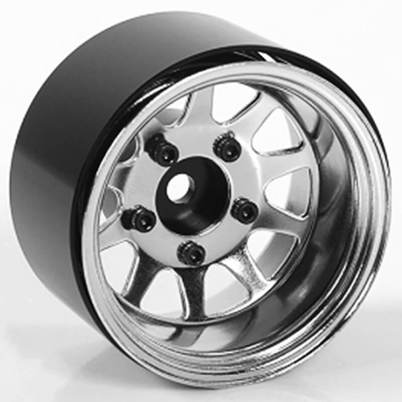 RC4WD Deep Dish Wagon 1.55&quot; Stamped Steel Beadlock Wheels (Chrome) (Z-W0285)