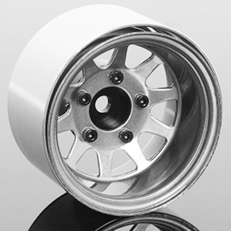 RC4WD Deep Dish Wagon 1.55&quot; Stamped Steel Beadlock Wheels (Chrome) (Z-W0286)